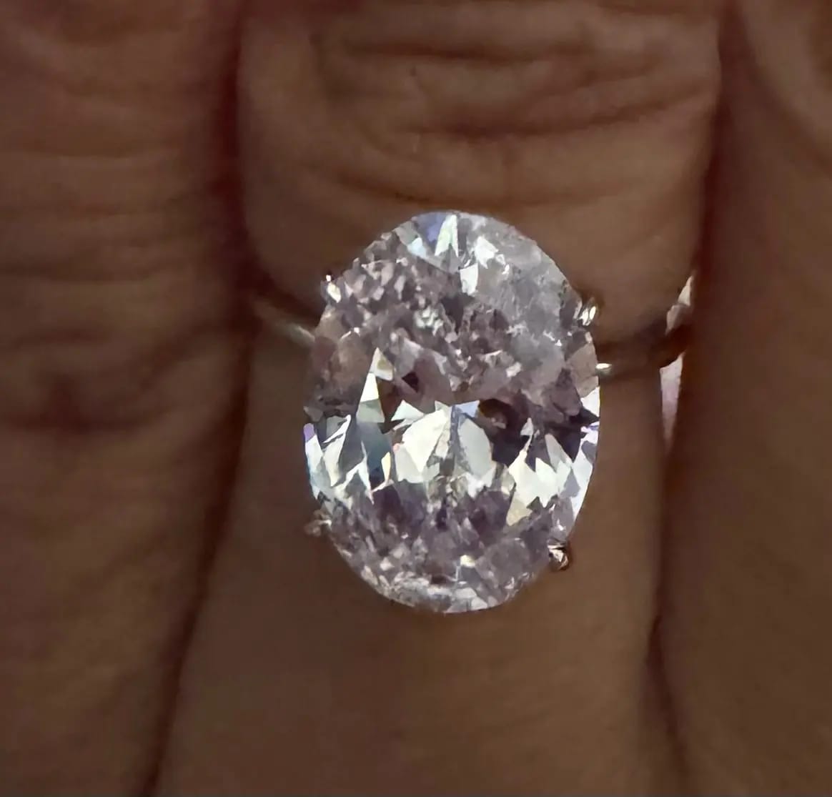 Customer photo review of Maribel Oval Zircon Ring