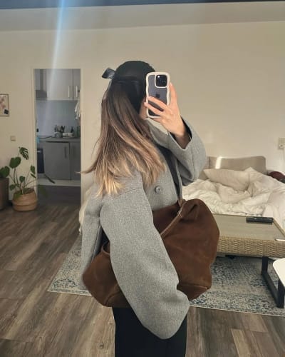 Customer photo review of Clarissa Jacket with Stand Collar