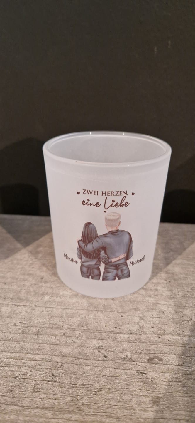 Customer photo review of Pärchen - Personalisiertes Teelicht