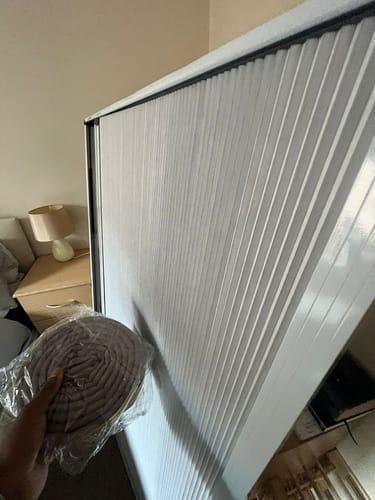 Customer photo review of Non-Drill Blackout Shades