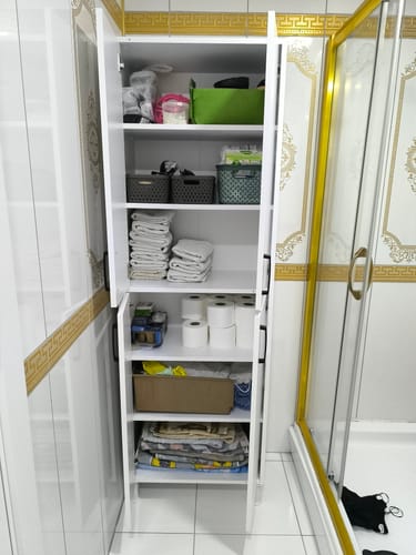 Customer photo review of Rani F1 Çok Amaçlı Dolap 4 Kapaklı 6 Raflı Banyo Kiler Mutfak Dolabı Beyaz M4