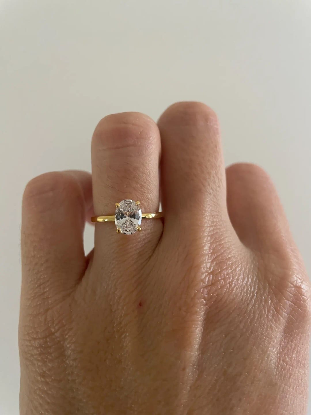 Customer photo review of Maribel Oval Zircon Ring