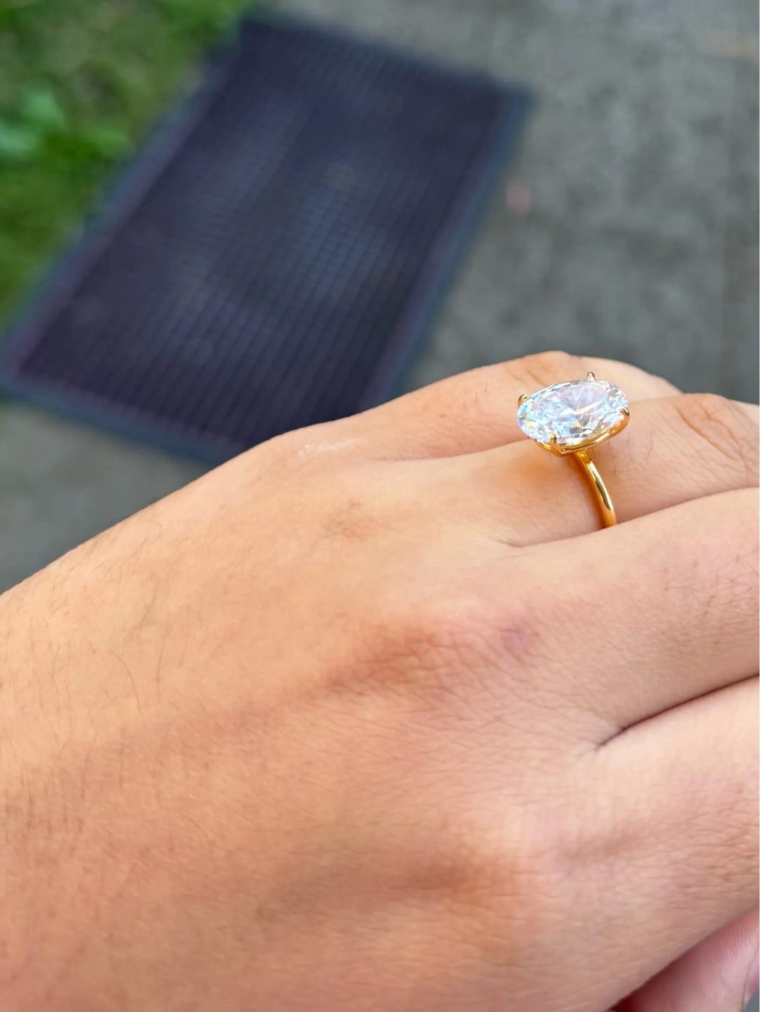 Customer photo review of Maribel Oval Zircon Ring