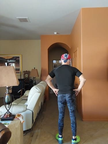 Customer photo review of Nylon 28in Leggings Leggings No Fly 1pk Gray