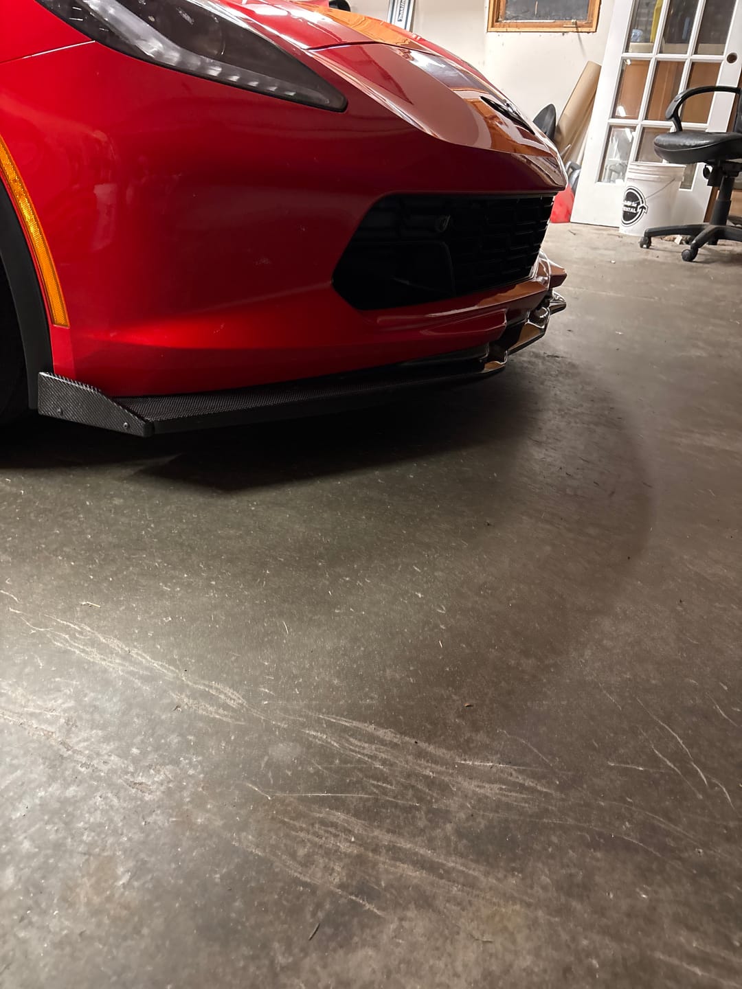 Customer photo review of Chevrolet Corvette C7 Stage 2 Front Splitter With Side End Caps