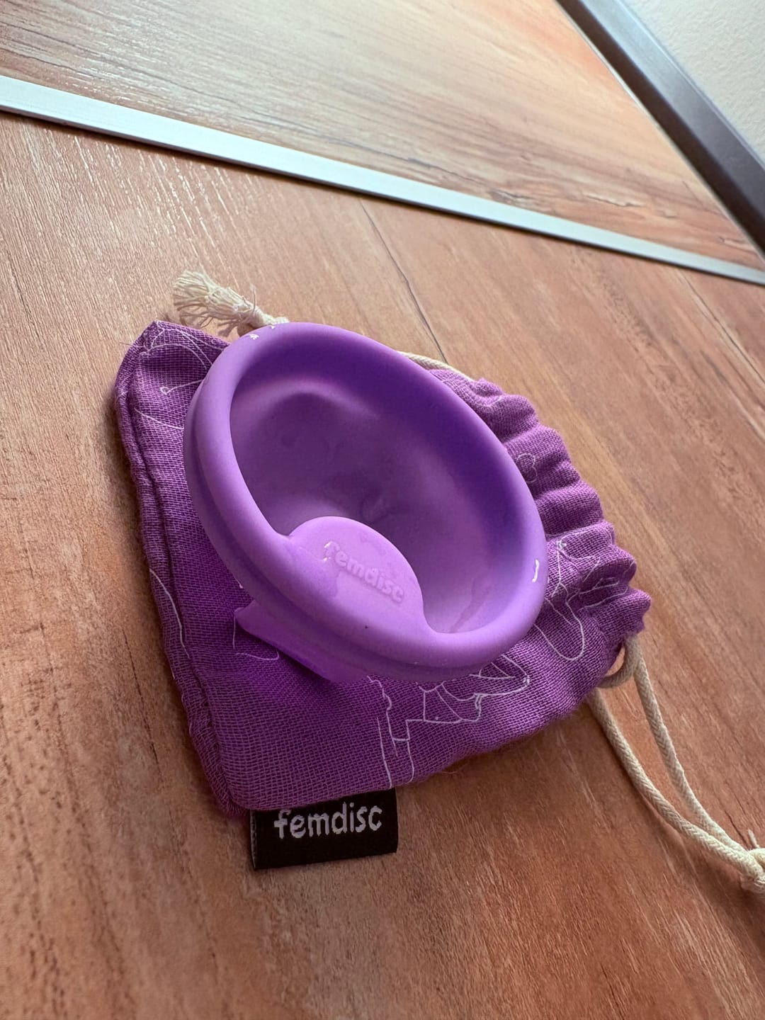 Customer photo review of femdisc Menstruationsscheibe mit Lasche