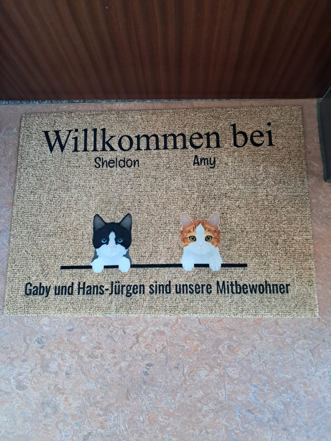 Customer photo review of Alle meine Fellnasen - Individuelle Fußmatte