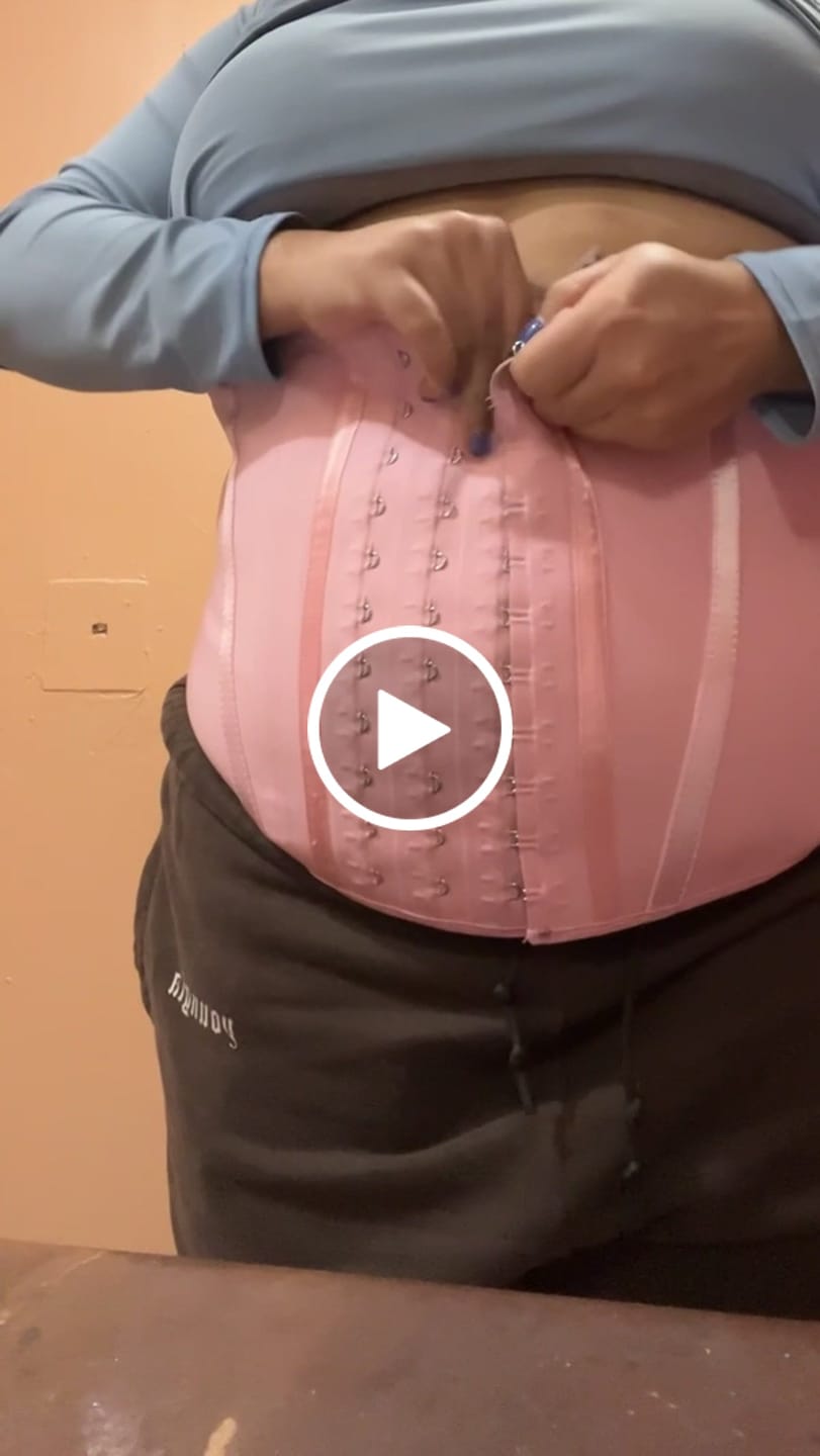 Customer video review of 2024 latex workout waist trainer