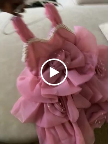Customer video review of Elegant Baby Girls Pink Flower Girl One-year-old Princess Toddler Beauty Pageant Dress