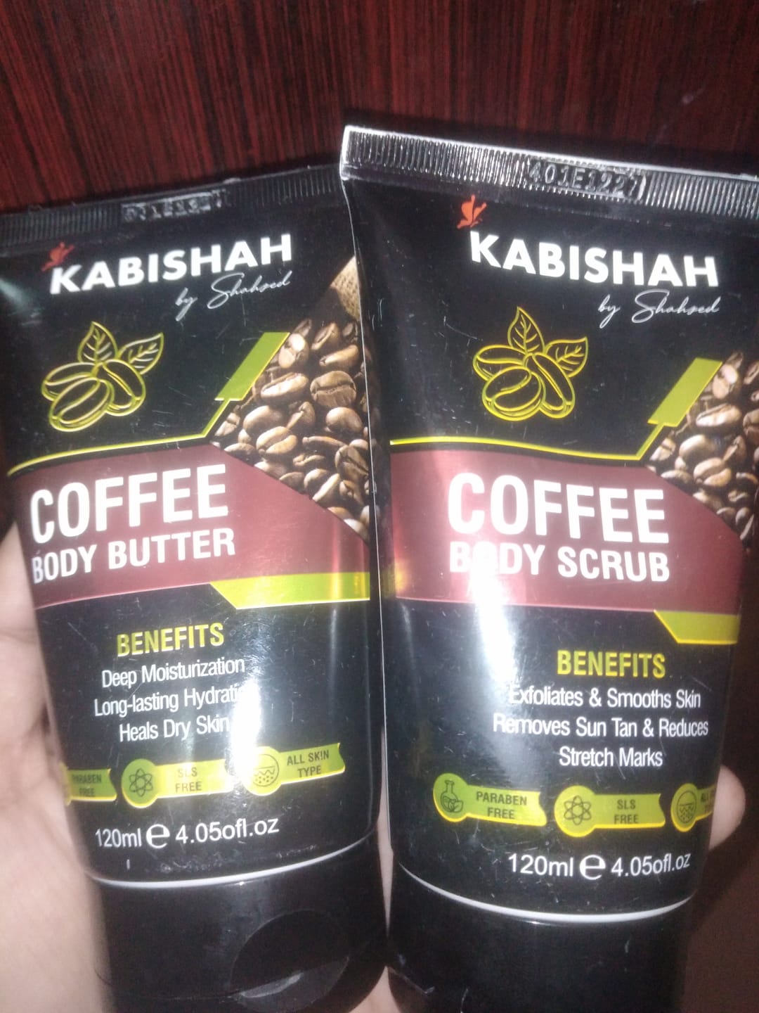 Customer photo review of Coffee Reviving Skincare Bundle