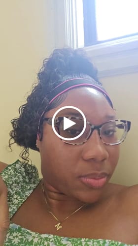 Customer video review of CurlyMe 360 Lace Fit Wear Go Pre-Bleached Deep Wave Human Hair Glueless Wig Pre-Plucked