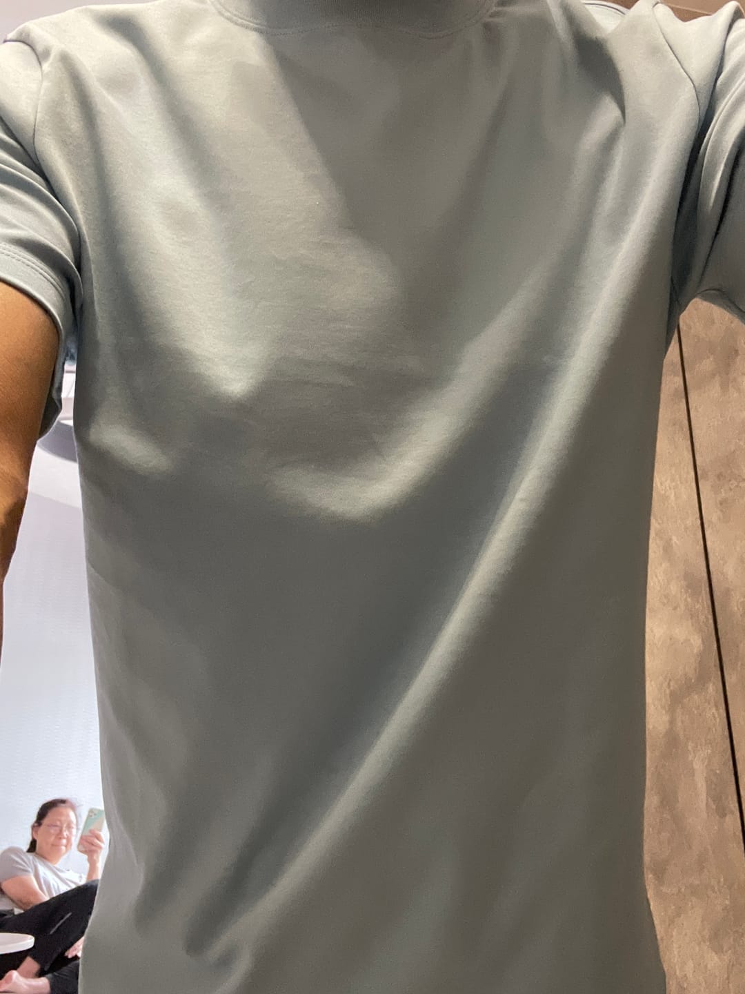 Customer photo review of InstantCool Jersey Crew Neck T-Shirt | Black BKFD01
