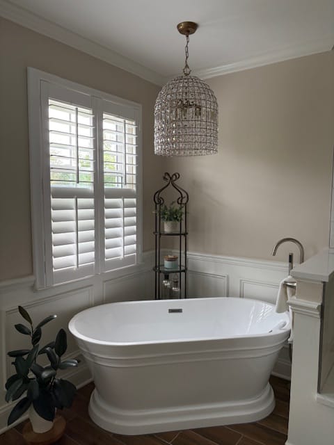Customer photo review of French Antique Brass Crystal Cage Chandelier