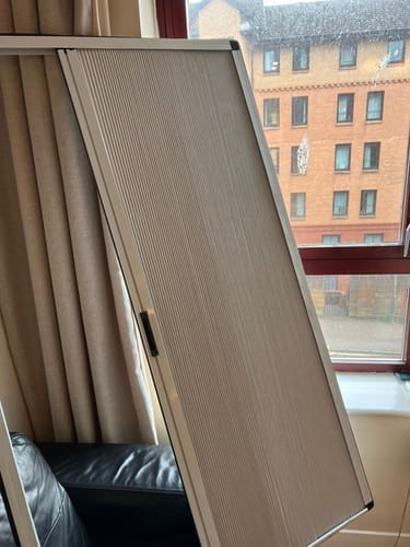 Customer photo review of Non-Drill Blackout Shades