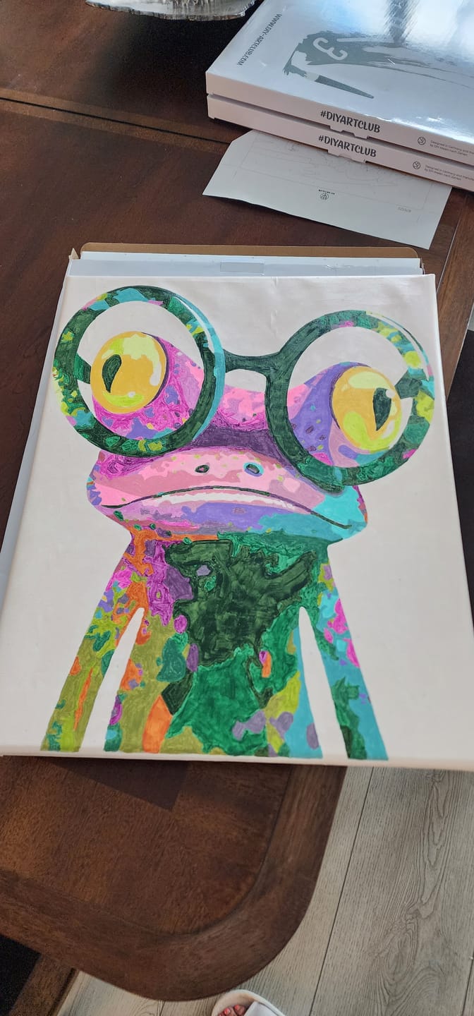 Customer photo review of Happy Frog | Paint by Numbers