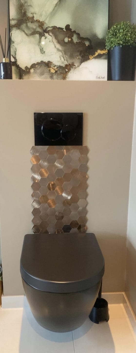 Customer photo review of Sofie hexagon selvklebende veggfliser