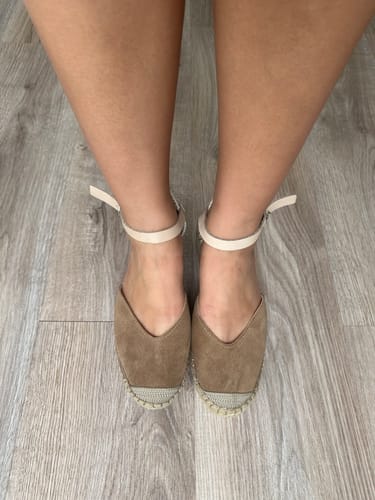 Reseña con foto de un cliente sobre Alpargata Mar Beige