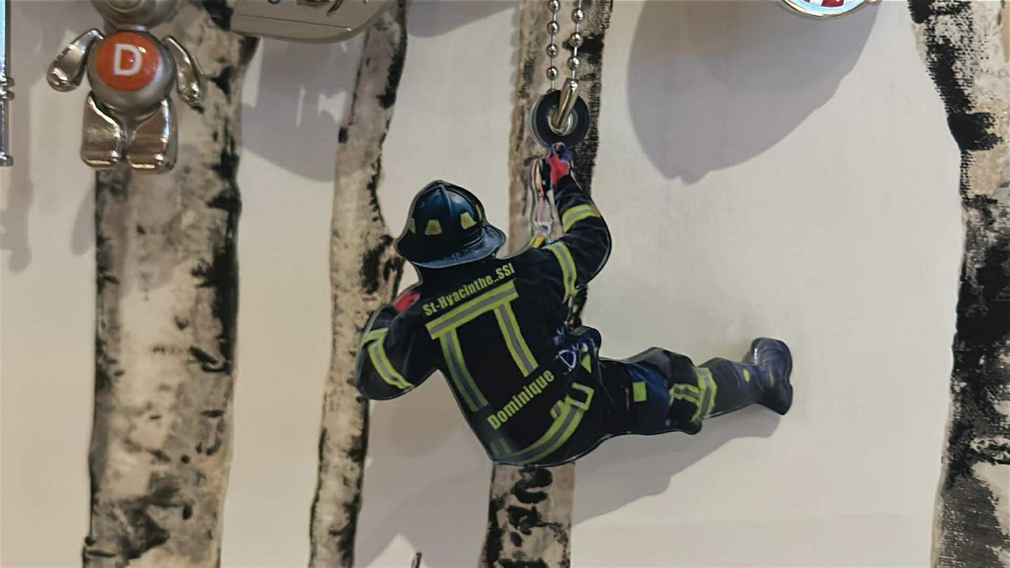 Customer photo review of Personalized Firefighter Christmas-Two Sided Ornament