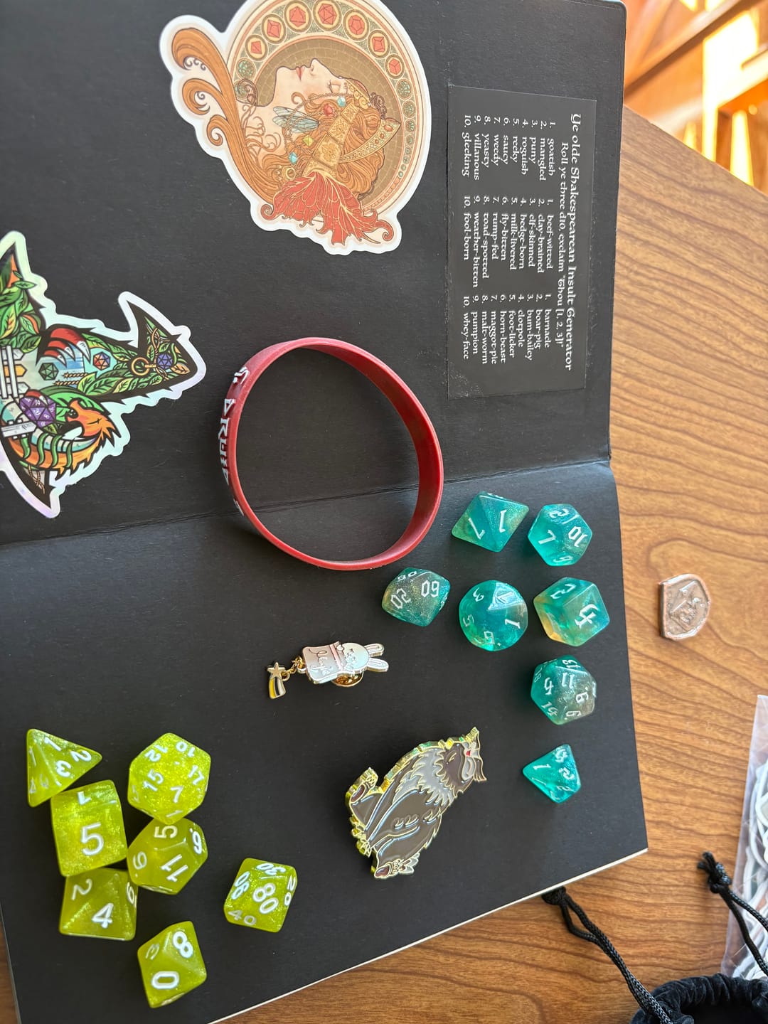 Customer photo review of $25 Mystery Dice Bag Bundle