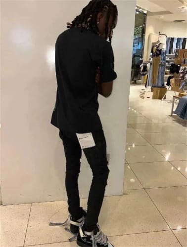 Customer photo review of Purple Brand Jeans