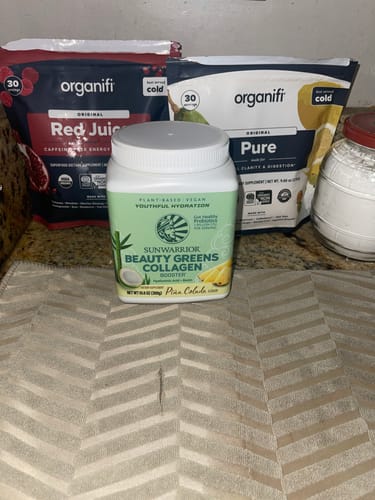 Customer photo review of Beauty Greens Collagen Booster Powder