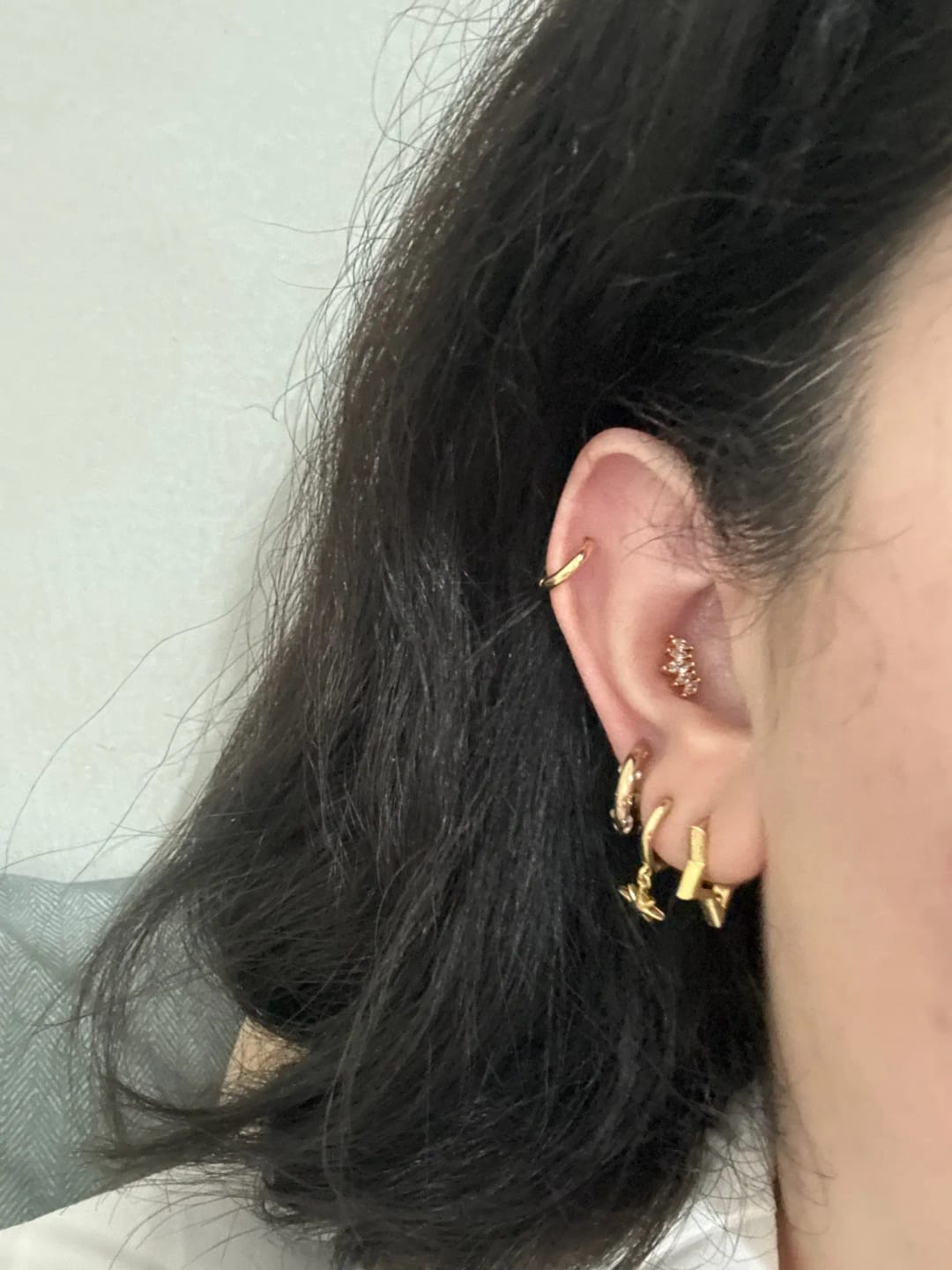 Customer photo review of Stellar Spark Earrings