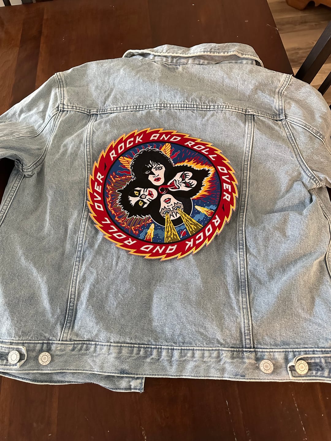 Customer photo review of Kiss - Rock And Roll Over - Embroidered Backpatch
