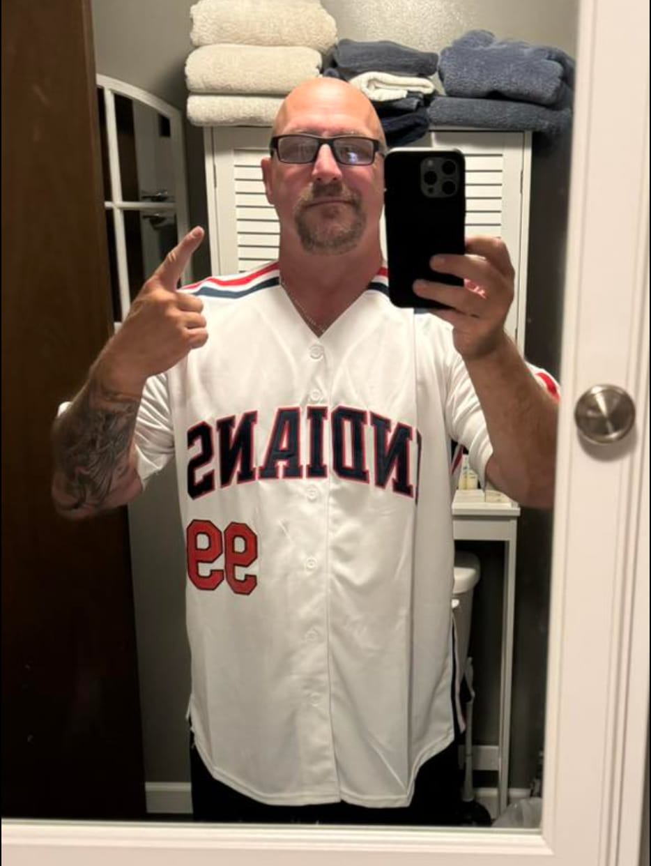 Customer photo review of Ricky Vaughn Wild Thing Indians Baseball Jersey