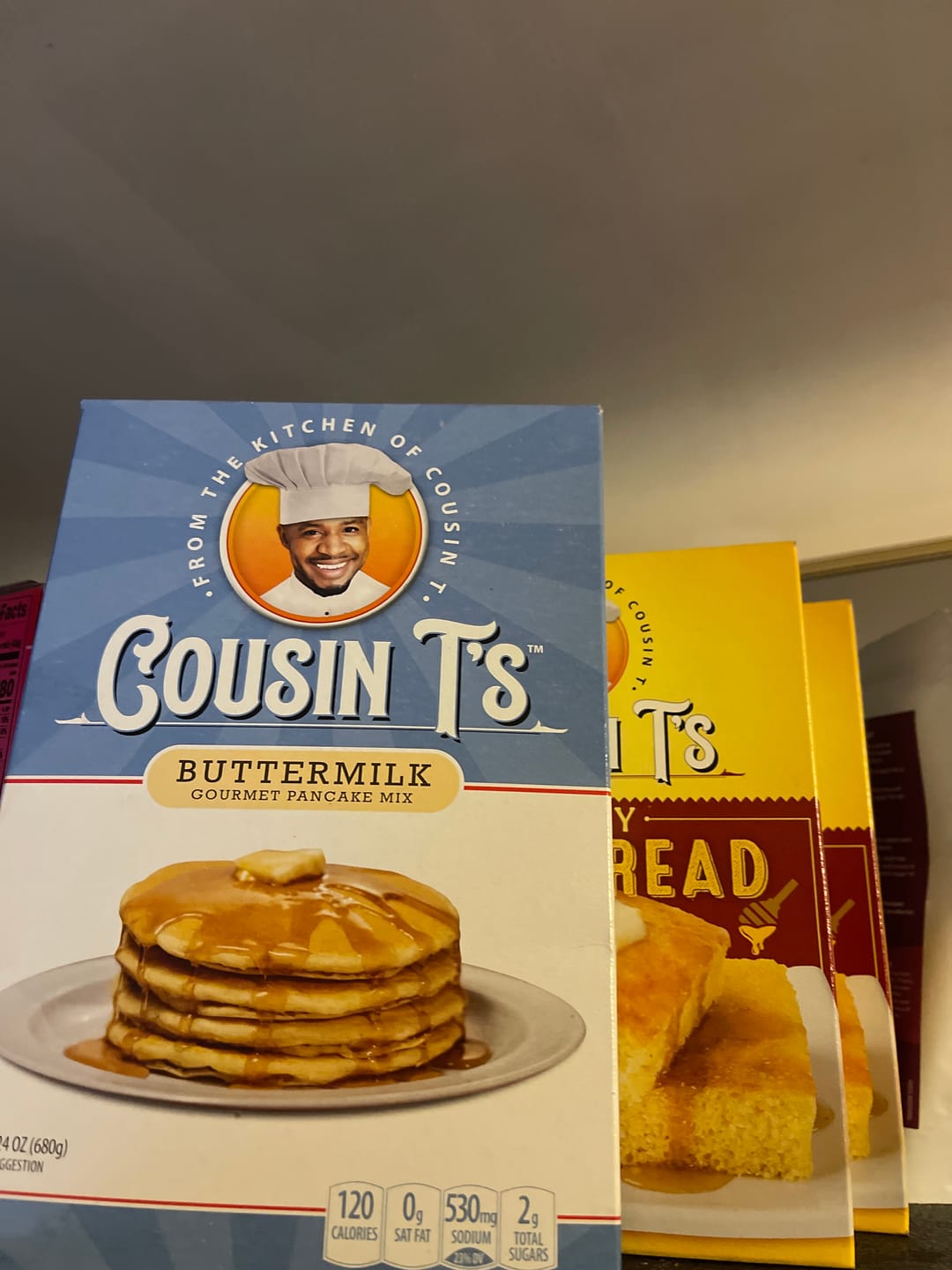 Customer photo review of Cousin T's Gourmet Blueberry Pancake Mix