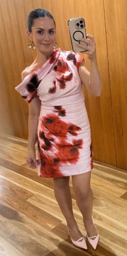 Customer photo review of Naomi Pump Blush Pink Leather