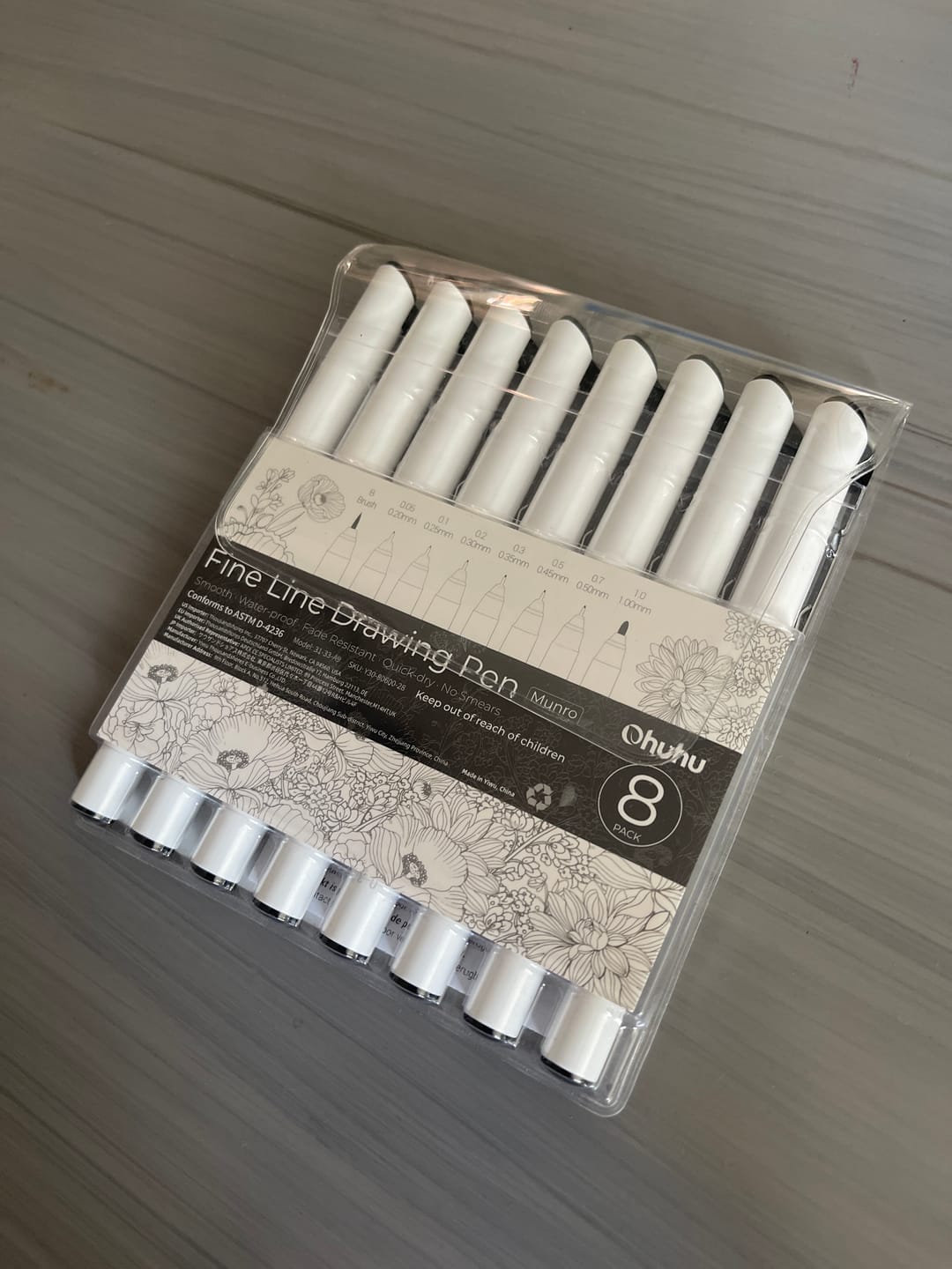 Customer photo review of Ohuhu Fineliner Drawing Pen, 8 Pack