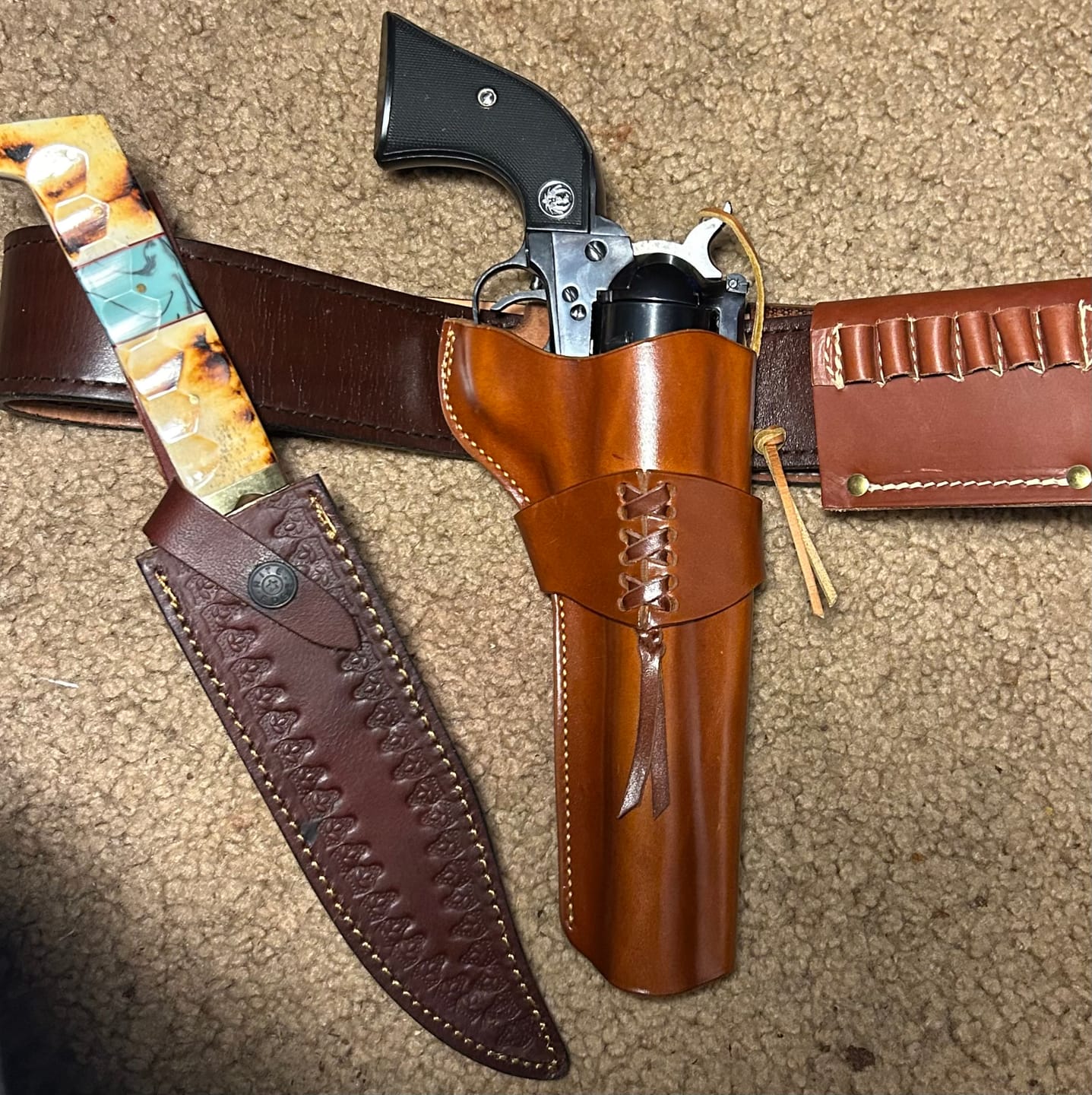 Customer photo review of Blue Feather Bowie Knife