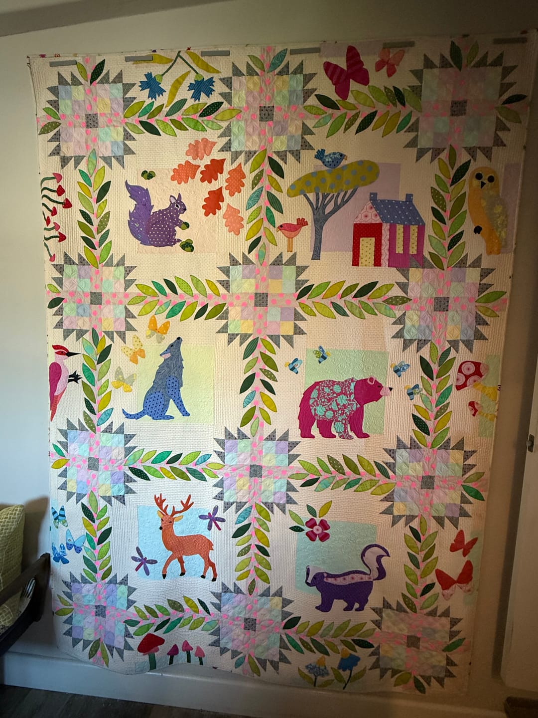 Customer photo review of Quik Hang Magnetic Quilt Hanging System