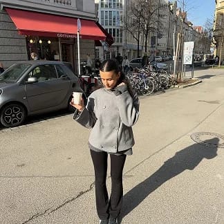 Customer photo review of Clarissa Jacket with Stand Collar