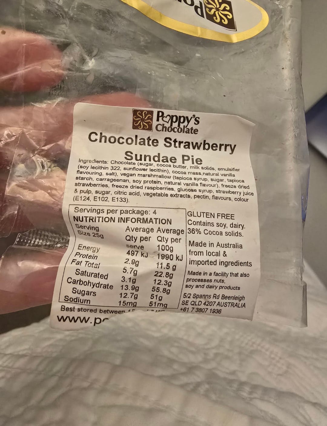 Customer photo review of Strawberry Sundae Pie