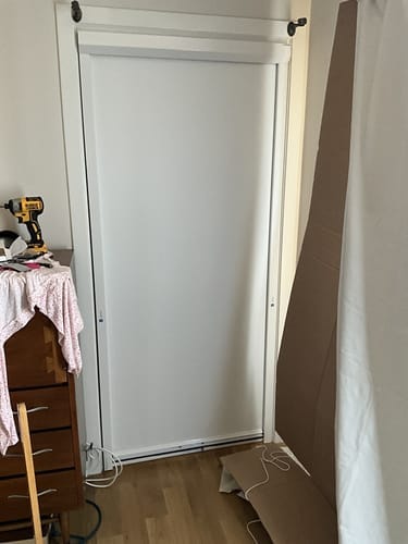 Customer photo review of Non-Drill Blackout Shades