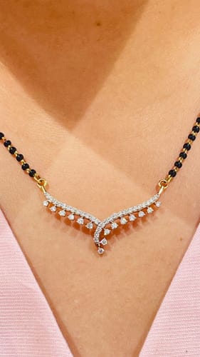 Customer photo review of Gold Swathi Diamond Mangalsutra