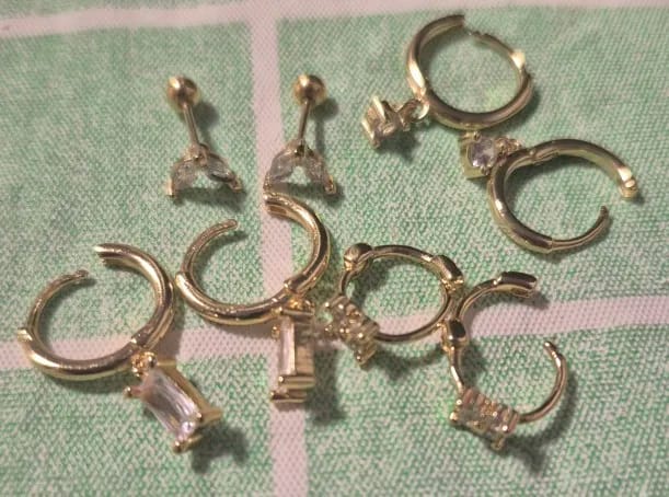 Customer photo review of Maris Hoop Earrings