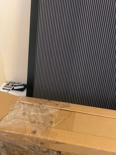 Customer photo review of Non-Drill Blackout Shades