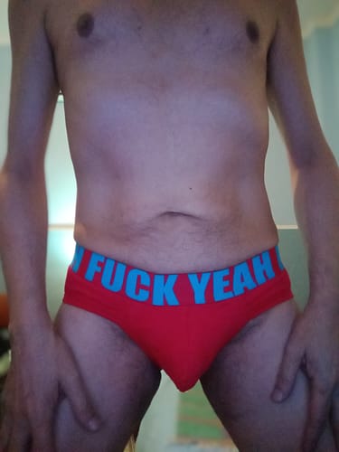 Customer photo review of FLAME PUSH UP BRIEF