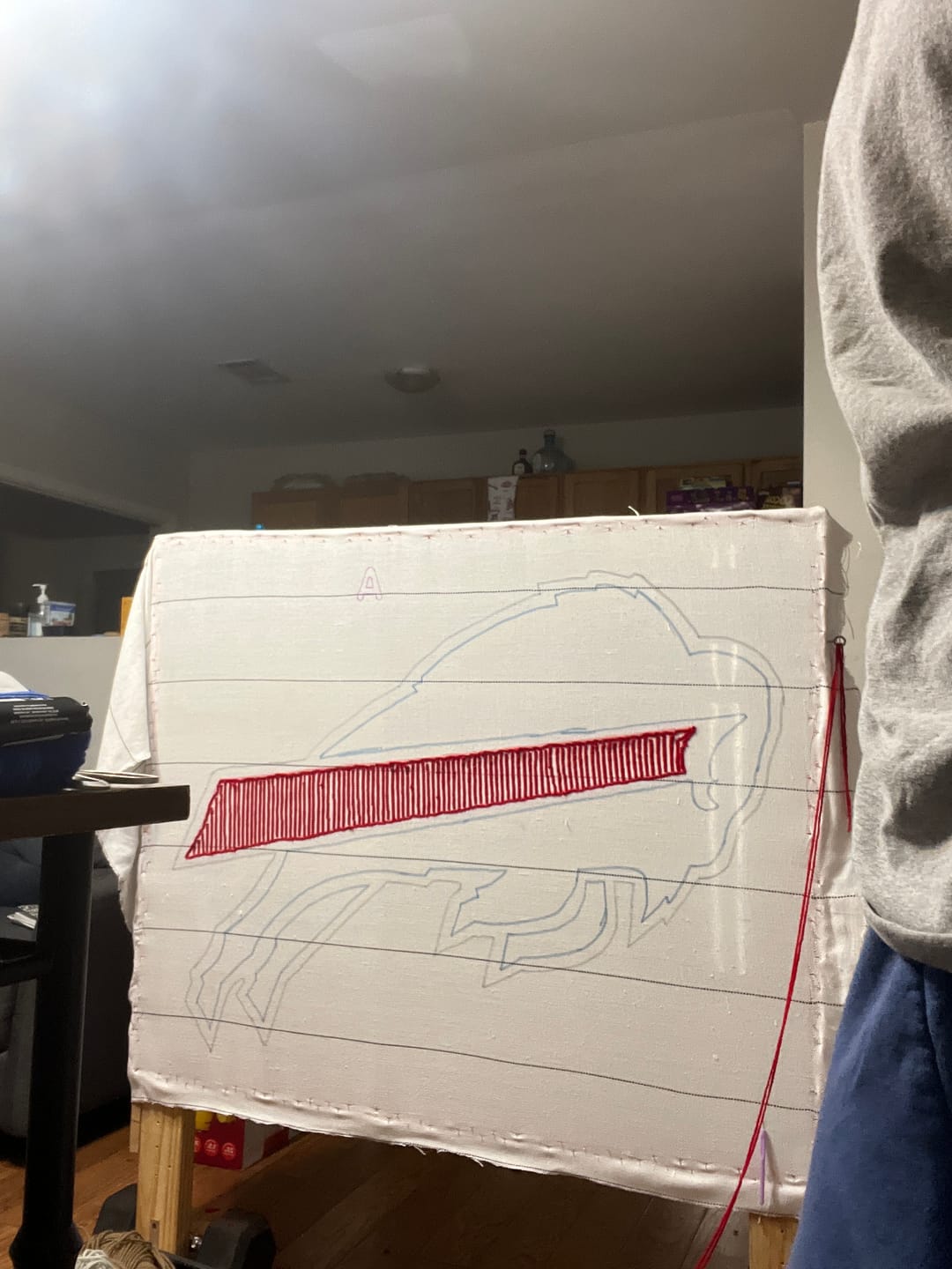 Customer photo review of Primary Tufting Cloth (Pre-Cut)