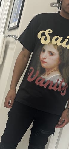 Customer photo review of Saint Vanity Global Tee Black