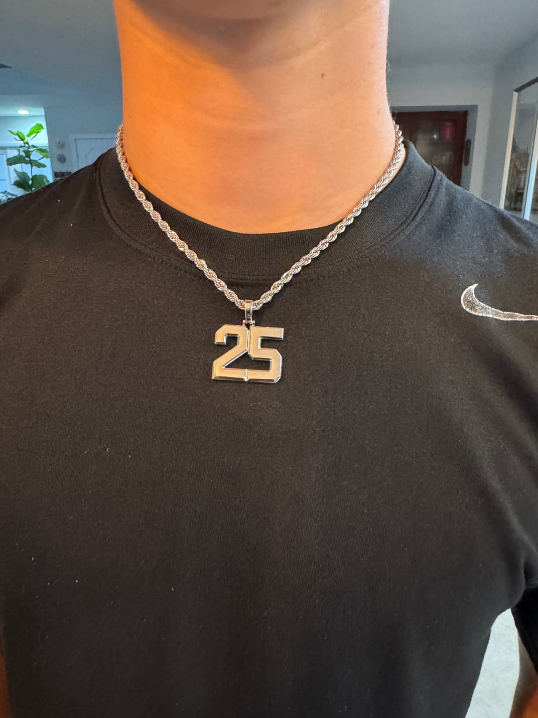 Customer photo review of Signature Jersey Number Pendant in Silver
