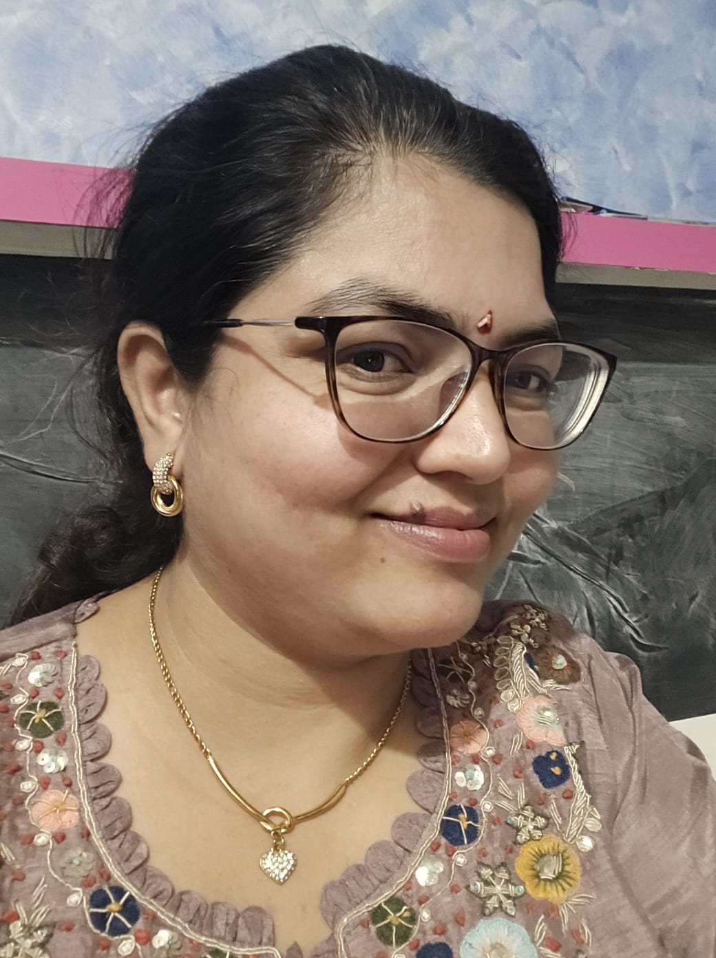 Customer photo review of Crystal Heart Charm Gold Necklace