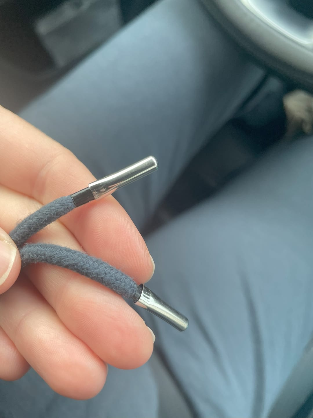 Customer photo review of Women's Merino Wool Hoodie, Blue Graphite
