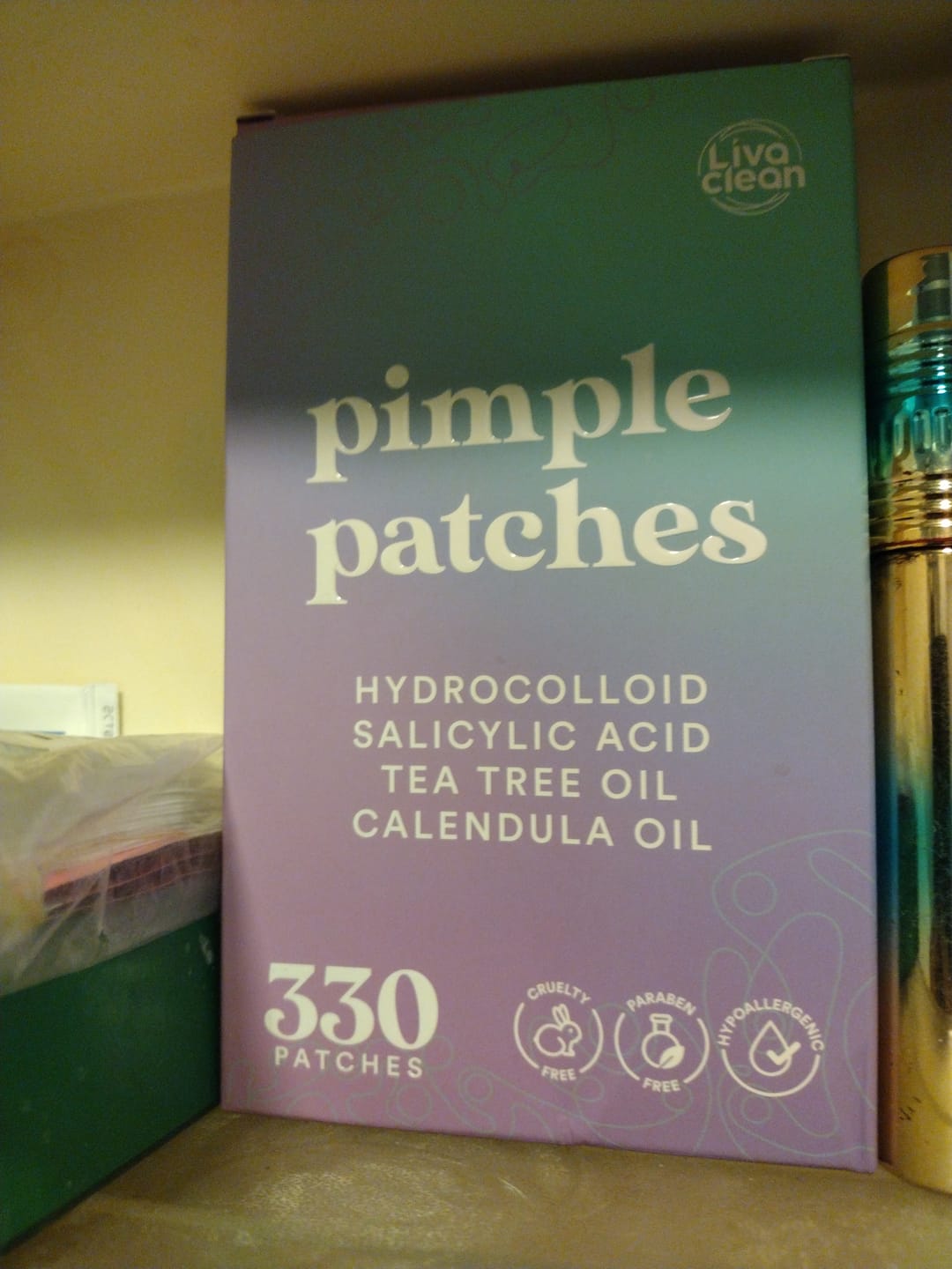 Customer photo review of 330CT Pimple Patches Salicylic Acid, Tea Tree Oil & Calendula Oil - 4 Sizes