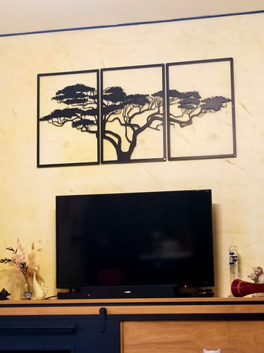 Customer photo review of Décoration murale en métal noir - Arbre de vie Africain