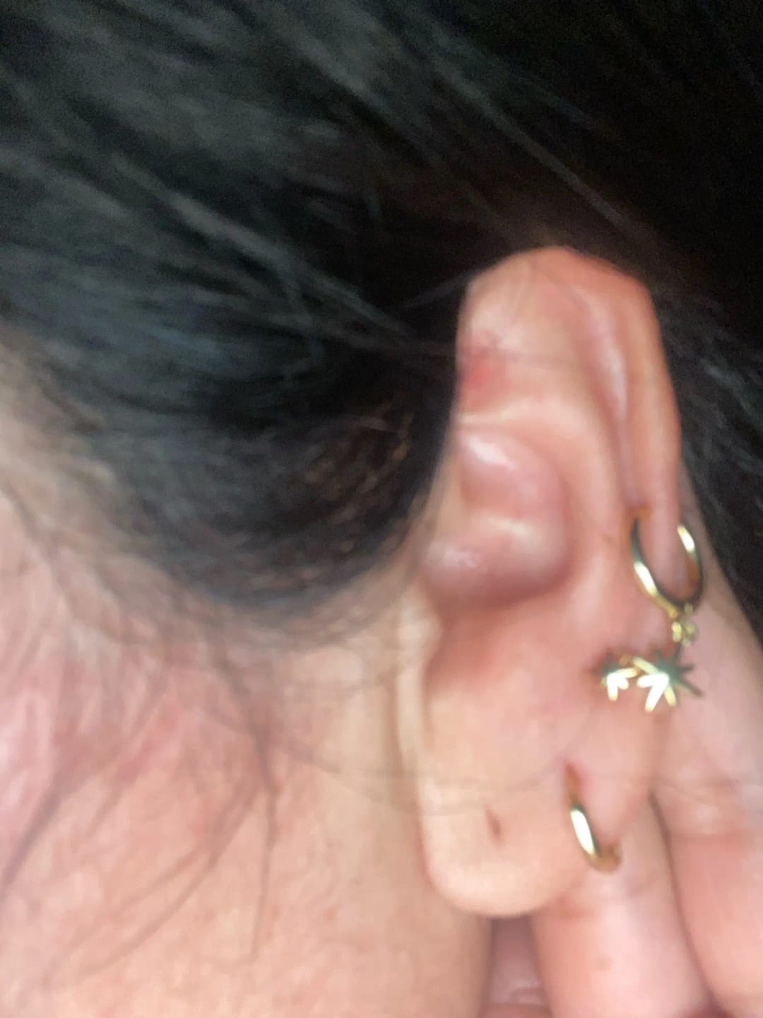 Customer photo review of Stellar Spark Earrings