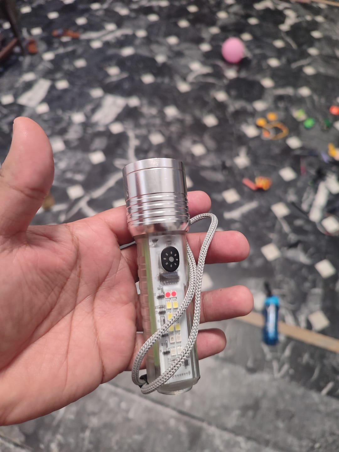 Customer photo review of Lot Imported Coba USB Rechargeable Flashlight