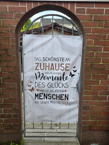 Customer photo review of Banner inkl. Druck